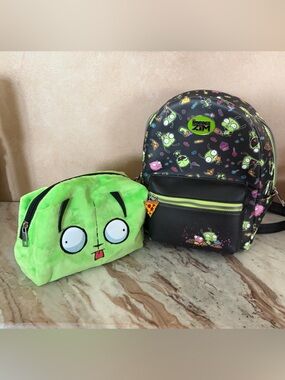 Nickelodeon Invader Zim Black & Green Kids Backpack Set